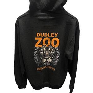 XL Lion Face Hoodie Black